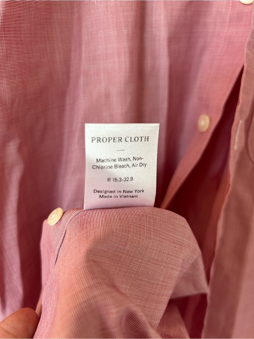 Proper Cloth Men's small Long-Sleeve Button-Down Shirt in Dusty Rose - Picture 3 of 3